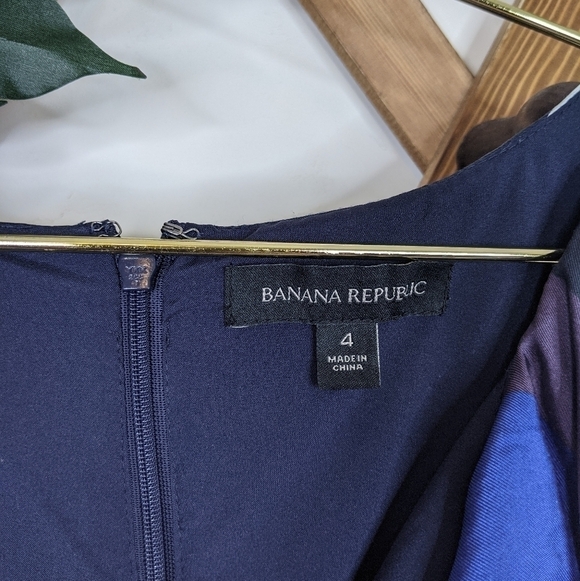 Banana Republic Silk Striped A-Line Midi Dress - Picture 6 of 11